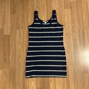 Navy blue and gray striped Forever 21 tank top. Size M